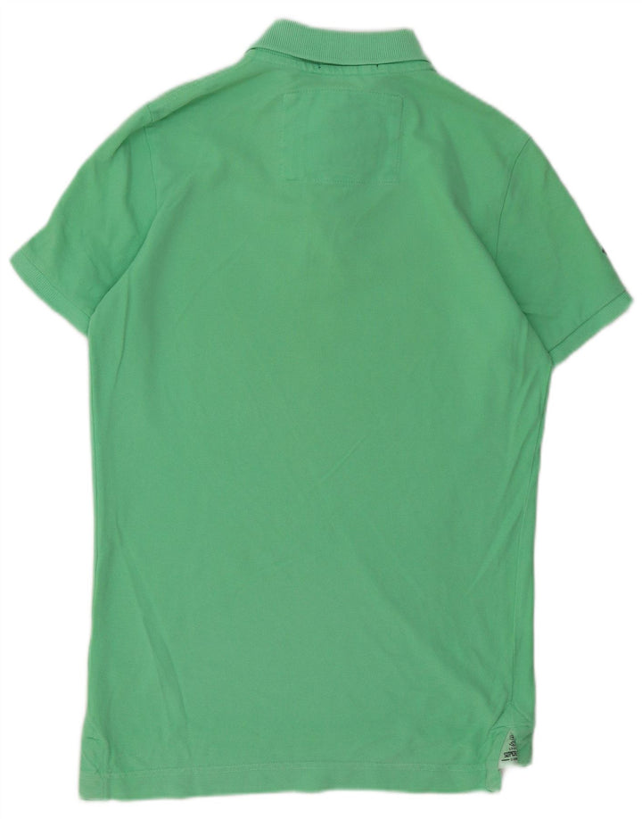 Tricou polo Rugby Superdry pentru bărbați, bumbac verde mediu