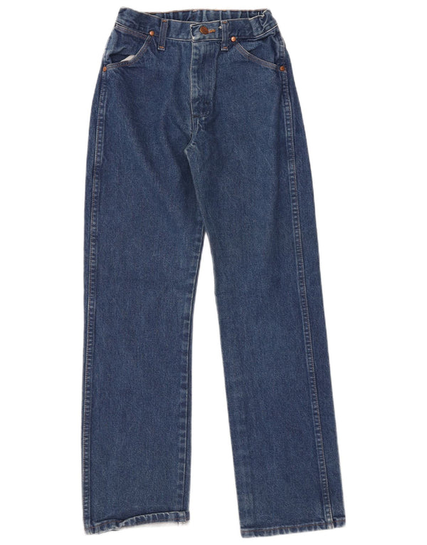 Blugi drepti pentru băieți Wrangler 15-16 ani W26 L29 albastru bumbac