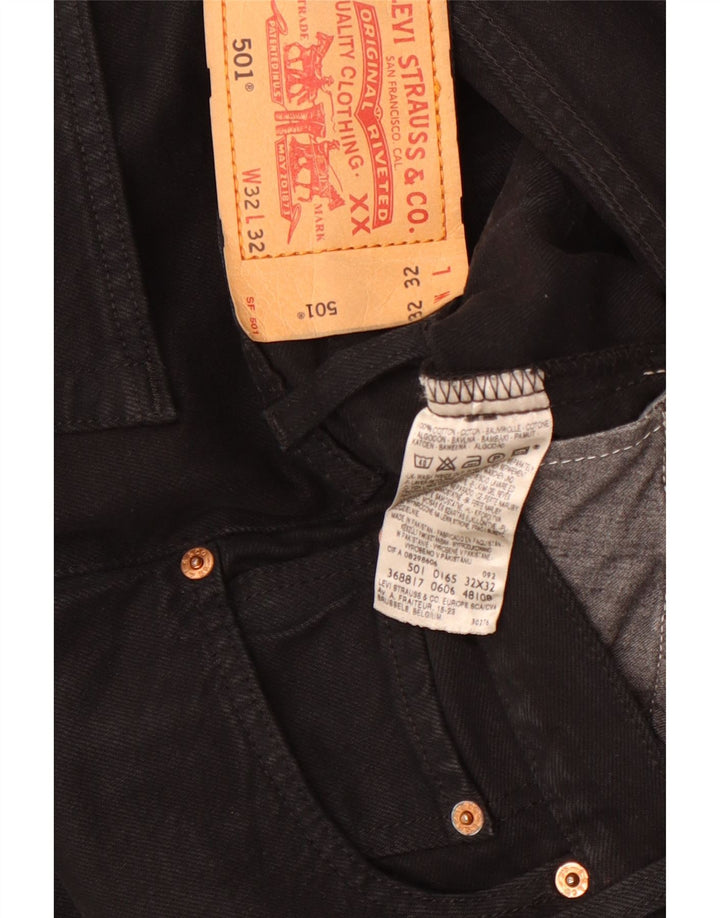 Blugi drepti pentru bărbați Levi's 501 W32 L32 bumbac negru
