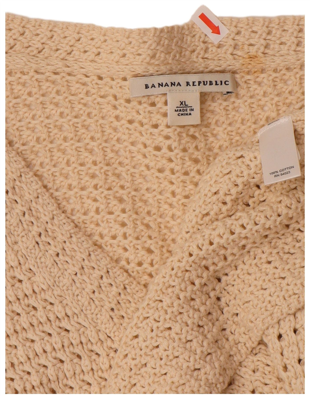 BANANA REPUBLIC Pulover cardigan pentru femei UK 18 XL bumbac bej
