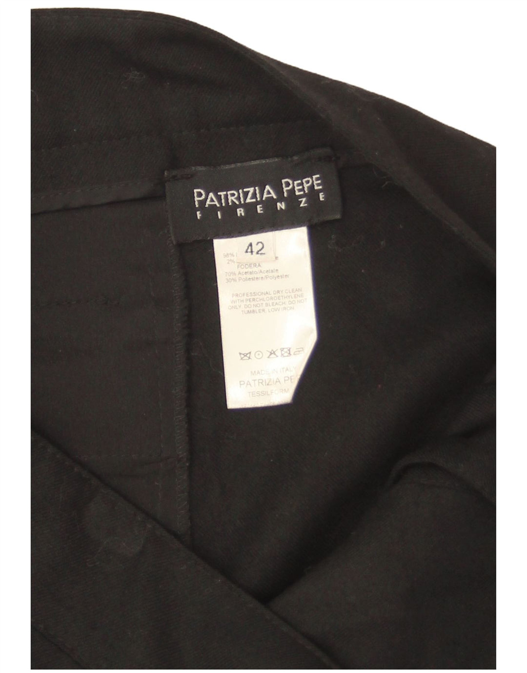 Patrizia Pepe Fusta Creion Femei IT 42 Medium W30 Lână Virgină Neagră