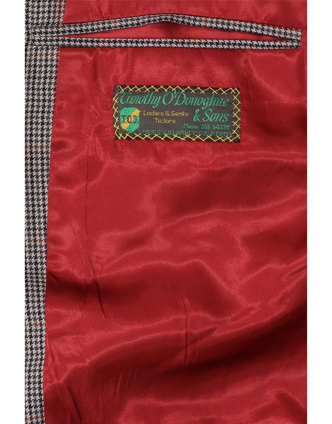 Jachetă vintage pentru bărbați, cu 2 nasturi, UK 42 XL, gri, check