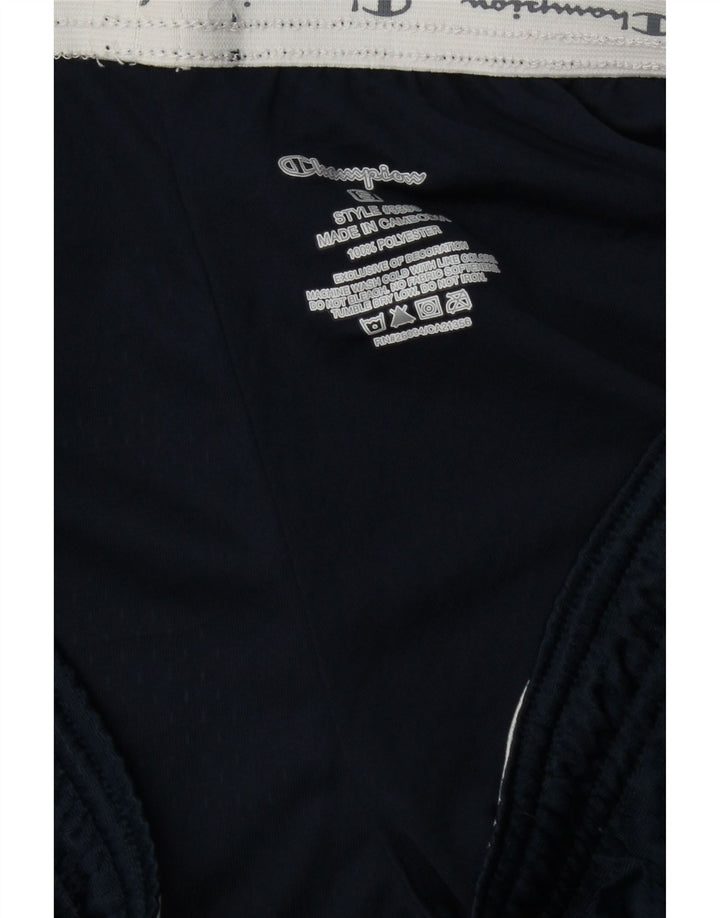 CHAMPION Womens Sport Shorts UK 10 Small Navy Blue Polyester Vintage Champion and Second-Hand Champion from Messina Hembry 