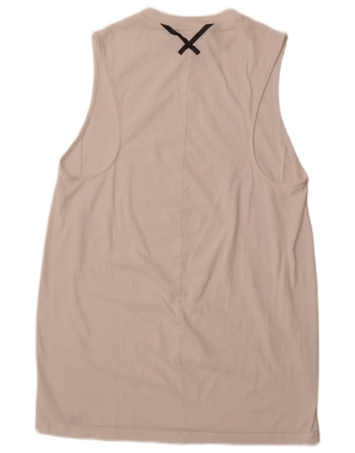 Rochie tricou fără mâneci ADIDAS UK 16 Bumbac alb mare