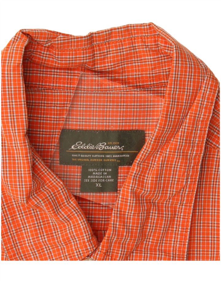 Cămașă cu mânecă scurtă pentru bărbați EDDIE BAUER, bumbac XL portocaliu