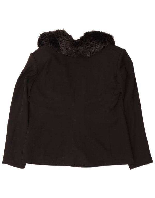 LUCIANO SOPRANI Jachetă pentru femei cu 3 nasturi, UK 16, mare, neagră