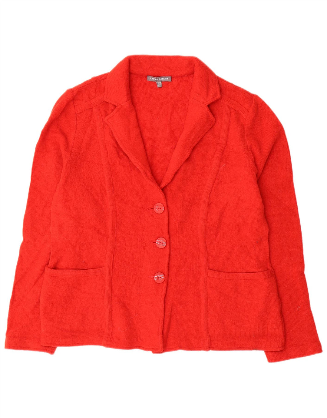 Pulover cardigan pentru femei Laura Ashley UK 16 Lână roșie mare