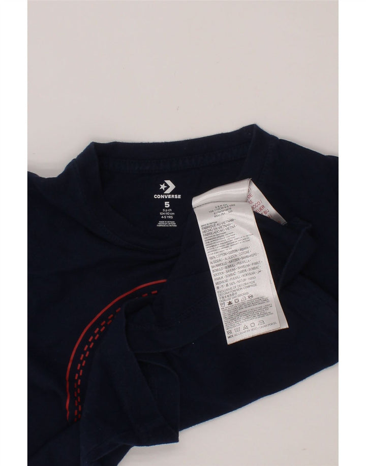 Tricou grafic Chuck Taylor CONVERSE pentru băieți, 4-5 ani, bumbac bleumarin