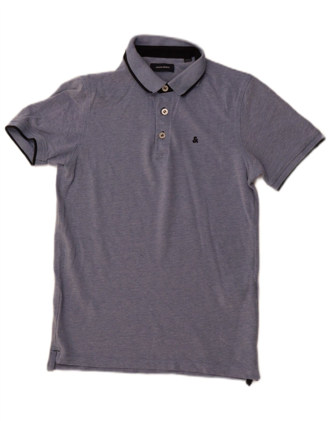 Cămașă polo pentru bărbați JACK & JONES, bumbac cu pete albastre