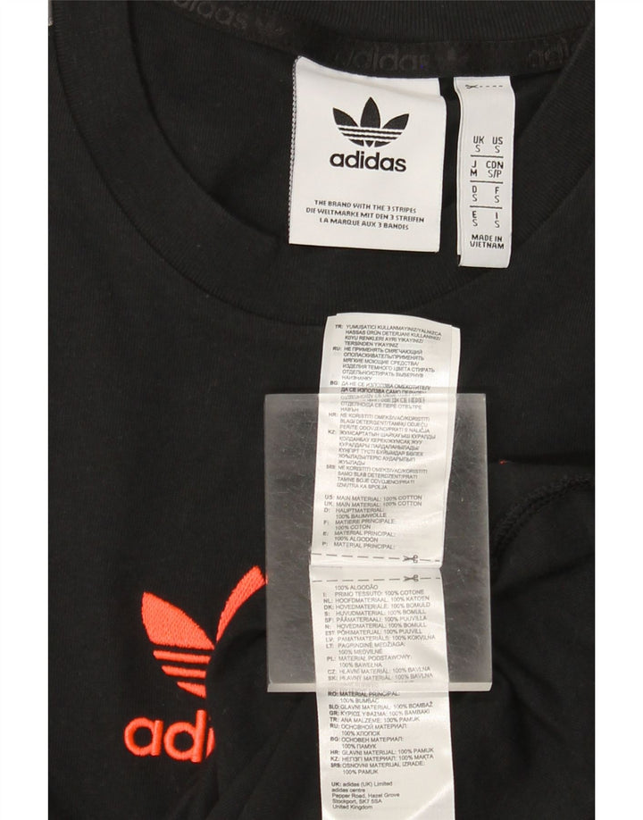 Adidas pentru bărbați grafic Top cu mânecă lungă, bumbac negru mic