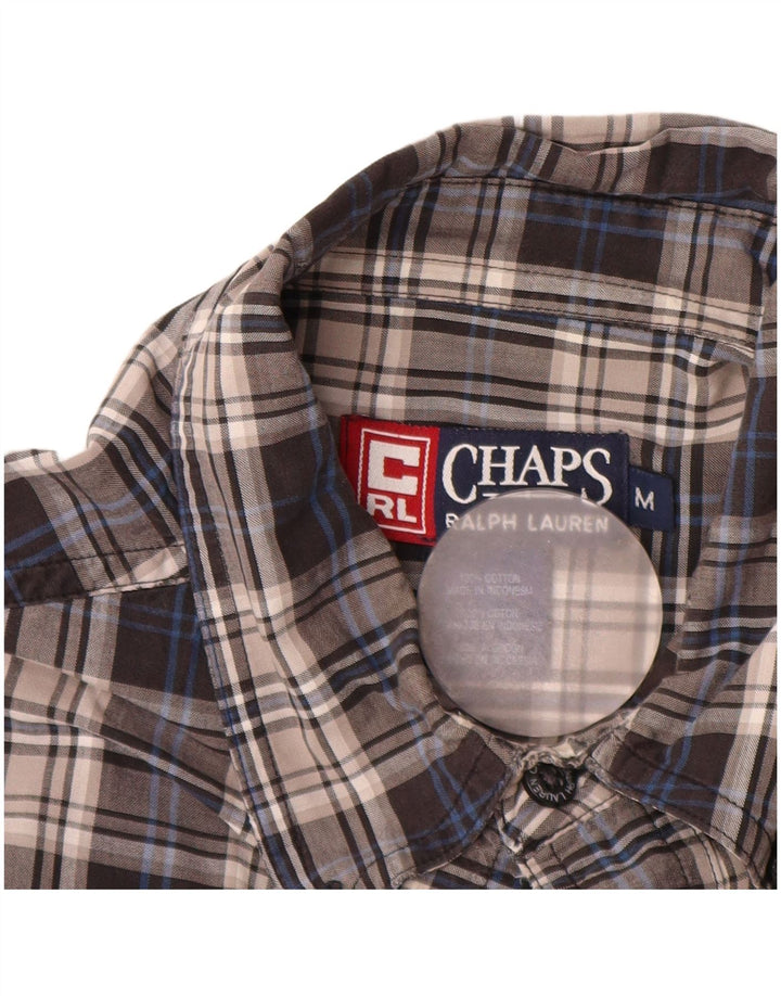Cămașă de flanel pentru bărbați Chaps Ralph Lauren, bumbac cu carouri, gri mediu