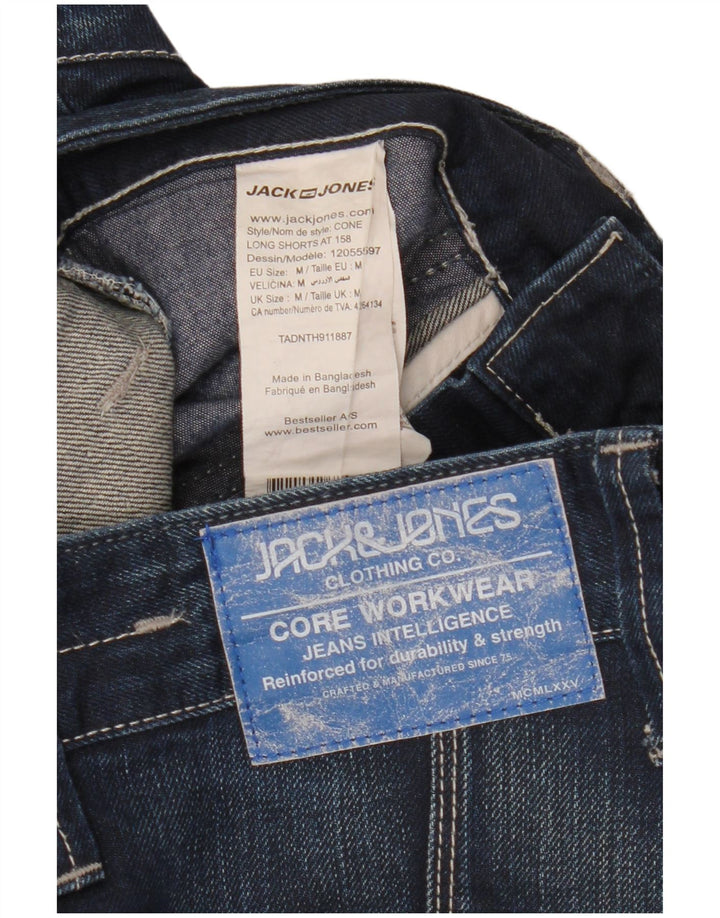 Pantaloni scurți din denim cargo Jack & Jones pentru bărbați, mediu W32, bumbac bleumarin