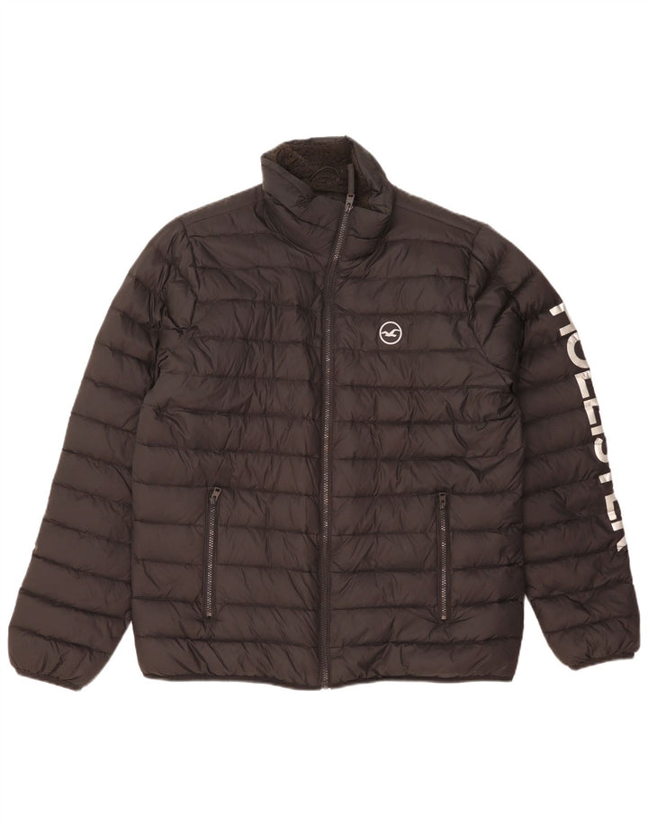 Jachetă cu grafică Hollister pentru bărbați UK 40 Large Black