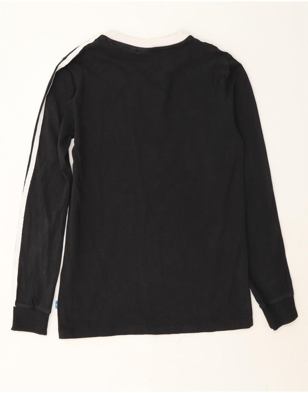 Top femei adidas cu mânecă lungă UK 8 mic bumbac negru