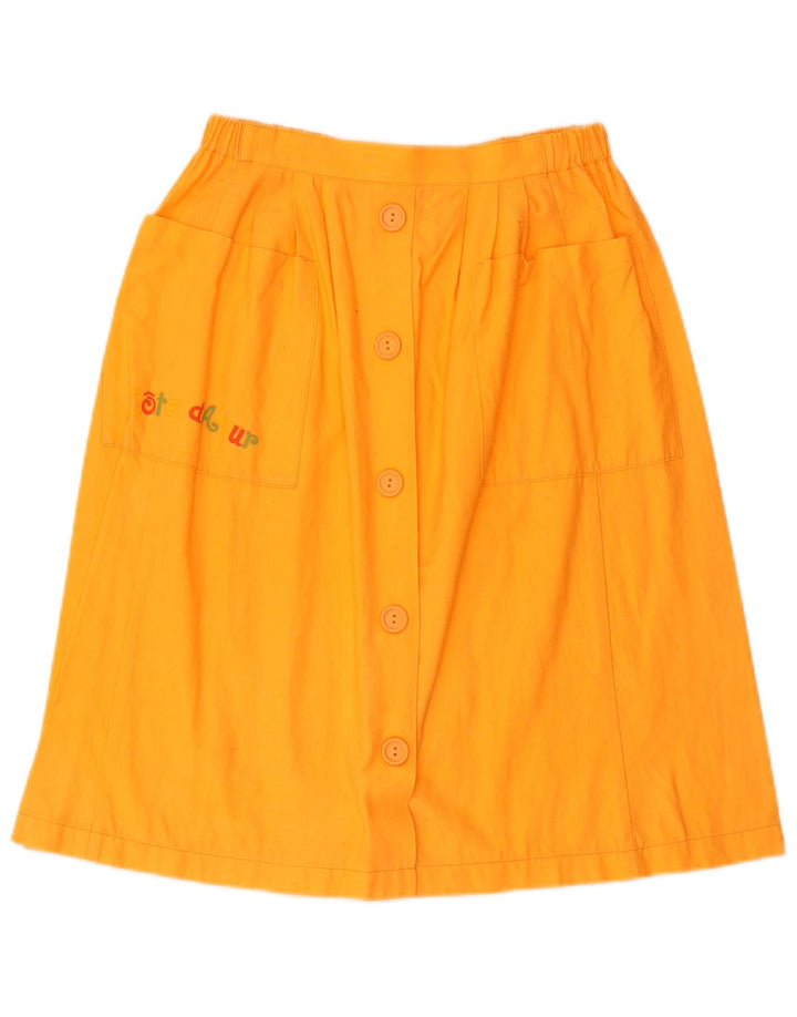 Fustă A-Line Fete VINTAGE 12-13 Ani W30 Bumbac Portocaliu