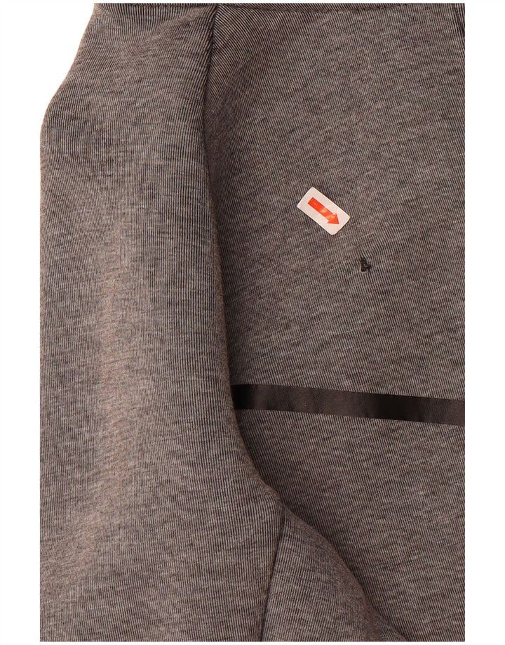 NIKE Mens Zip Hoodie Sweater Medium Grey Cotton