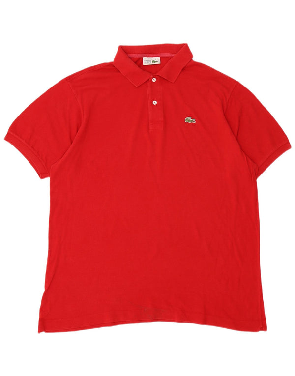 Tricou polo pentru bărbați LACOSTE Mărimea 7 2XL Bumbac roșu