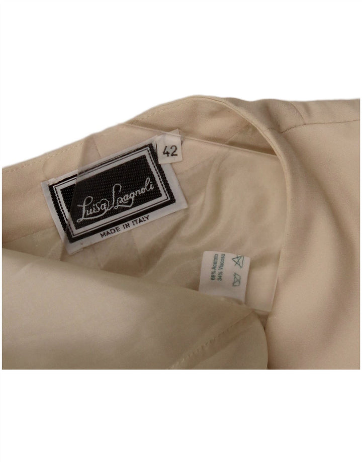 LUISA SPAGNOLI Jachetă pentru femei cu 3 nasturi IT 42 Medium Bej Acetat