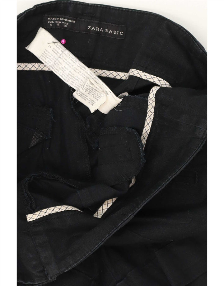 Pantaloni scurti chino pentru femei Zara mici W26 bumbac negru