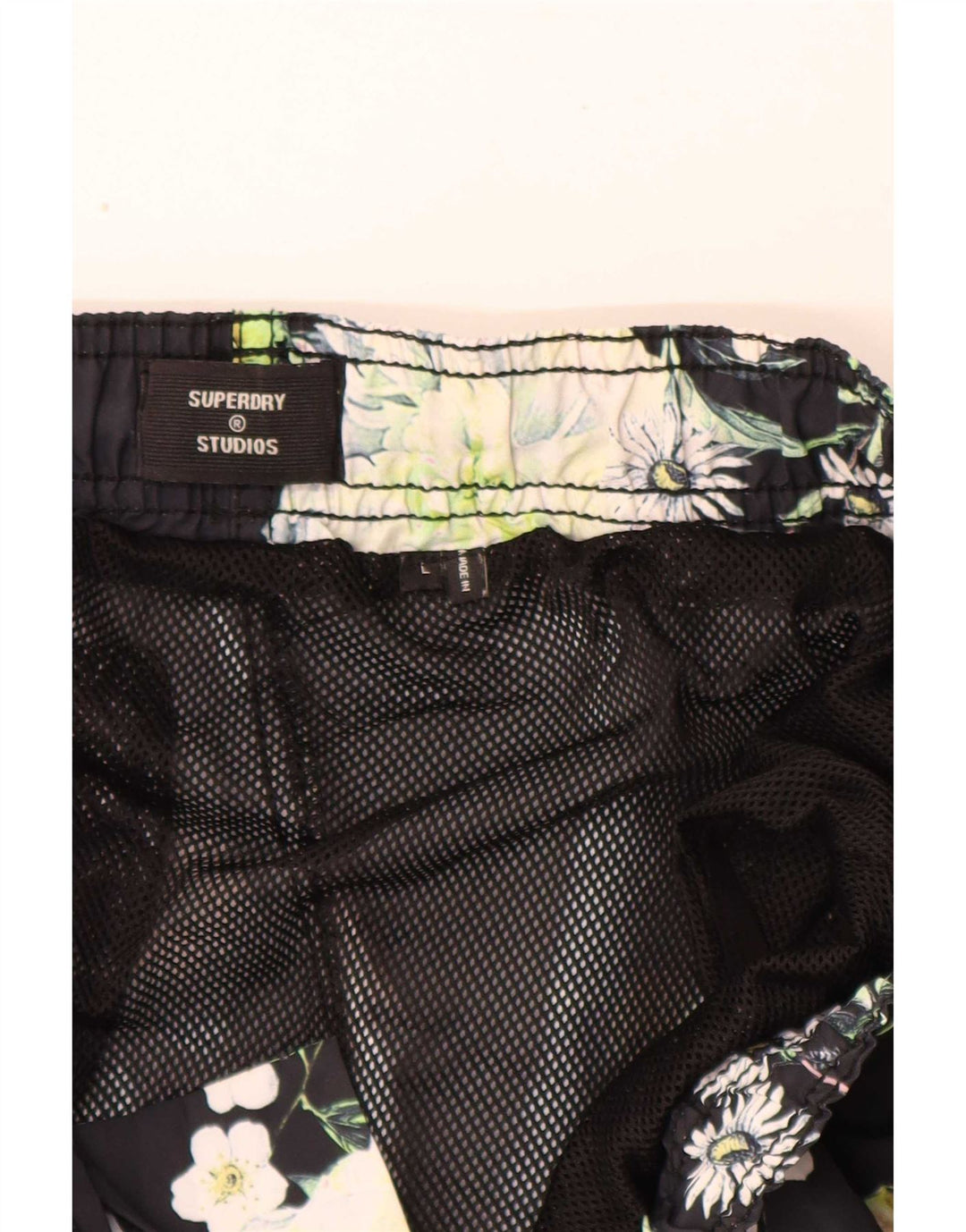 Pantaloni scurți de înot grafic pentru bărbați Superdry, mari, albastru, poliester floral