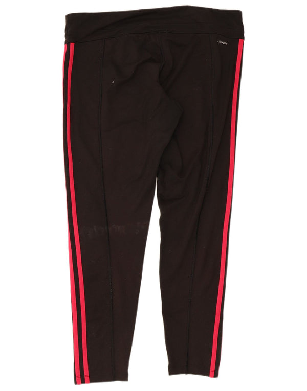Pantaloni de trening Climalite ADIDAS pentru femei UK 16 Poliester negru mare