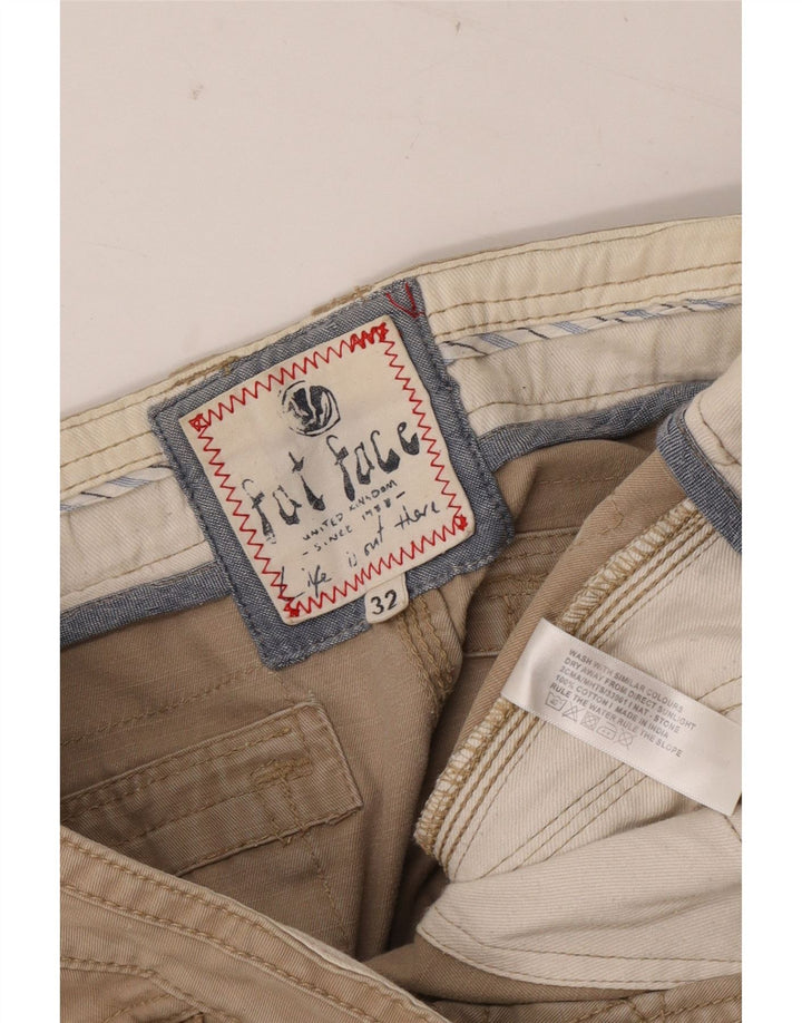 FAT FACE Pantaloni scurți cargo pentru bărbați W32 bumbac mediu bej