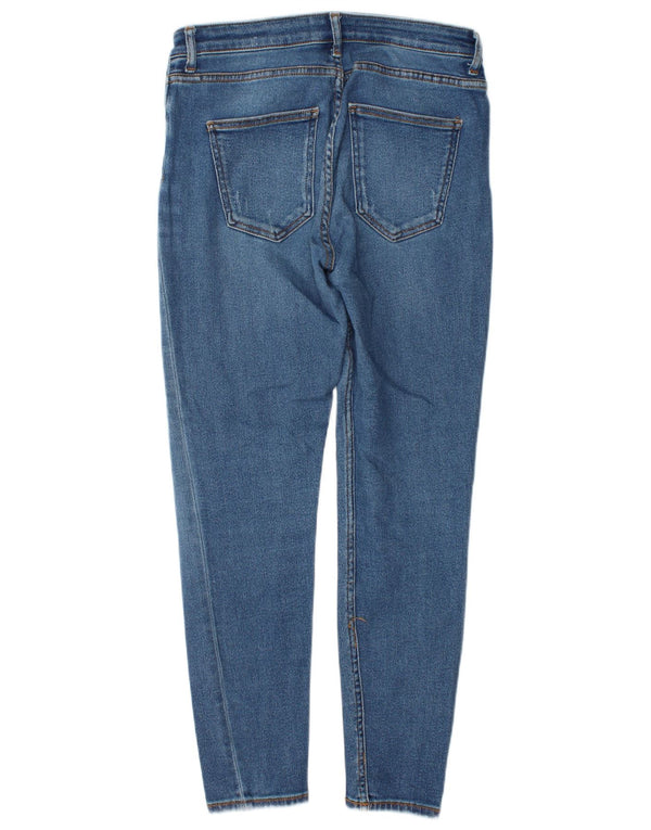 Blugi skinny distressed pentru femei Zara EU 42 Large W32 L29 Blue Bumbac