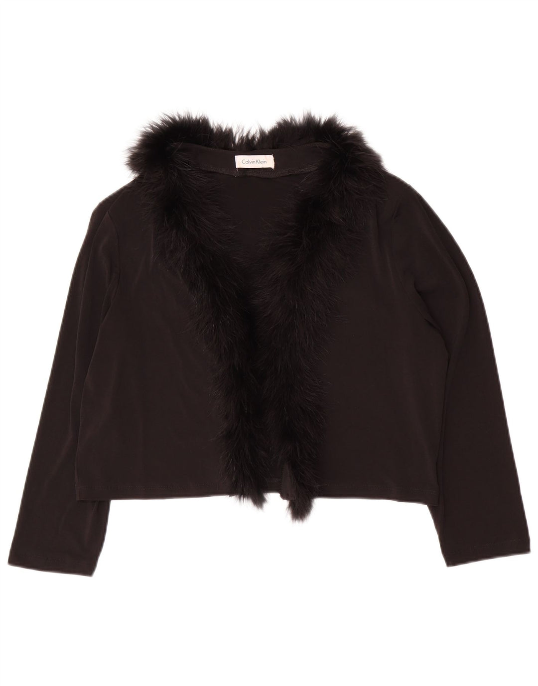 Top bolero pentru femei CALVIN KLEIN mâneci 3/4 UK 14 Poliester negru mare