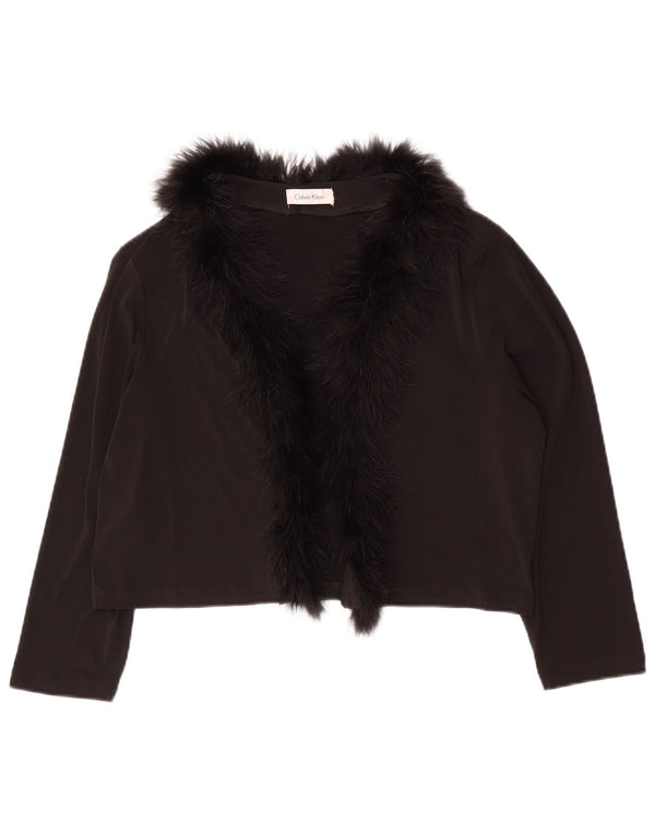 Top bolero pentru femei CALVIN KLEIN mâneci 3/4 UK 14 Poliester negru mare