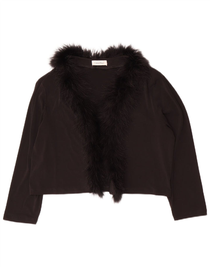 Top bolero pentru femei CALVIN KLEIN mâneci 3/4 UK 14 Poliester negru mare