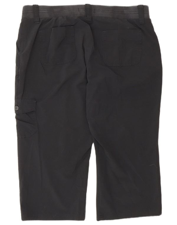 Pantaloni Lee Raiders Cargo Capri pentru femei US 16 2XL W34 L20 Poliester negru