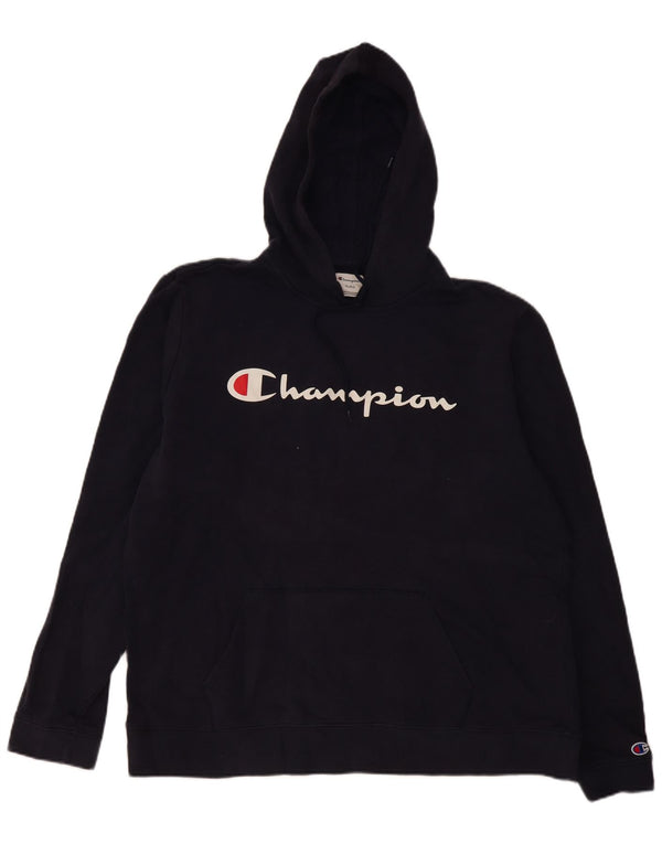 Pulover pentru bărbați Champion, cu capota, XL, albastru bleumarin, bumbac