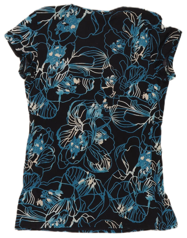 Bluză pentru femei Calvin Klein Jeans Top UK 12 Medium Bleumarin Floral