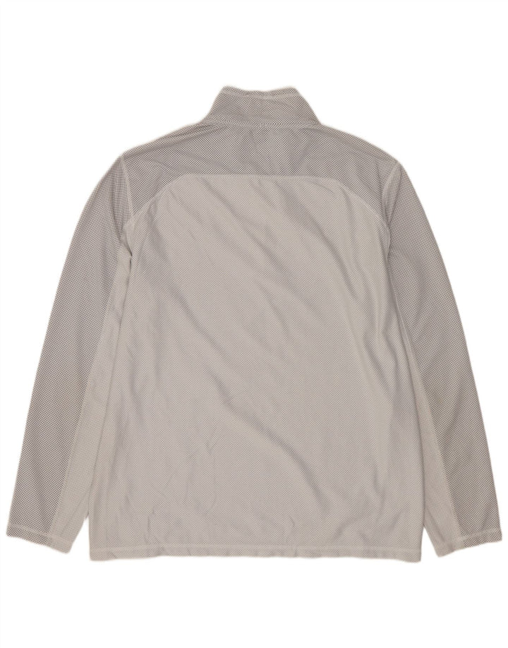 CALVIN KLEIN Top pentru trening pentru bărbați, cu fermoar, cu gât, pete, gri mediu