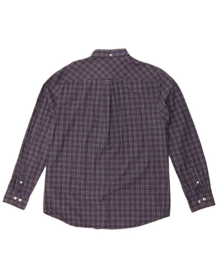 Cămașă pentru bărbați Ben Sherman, mare din bumbac cu carouri bleumarin