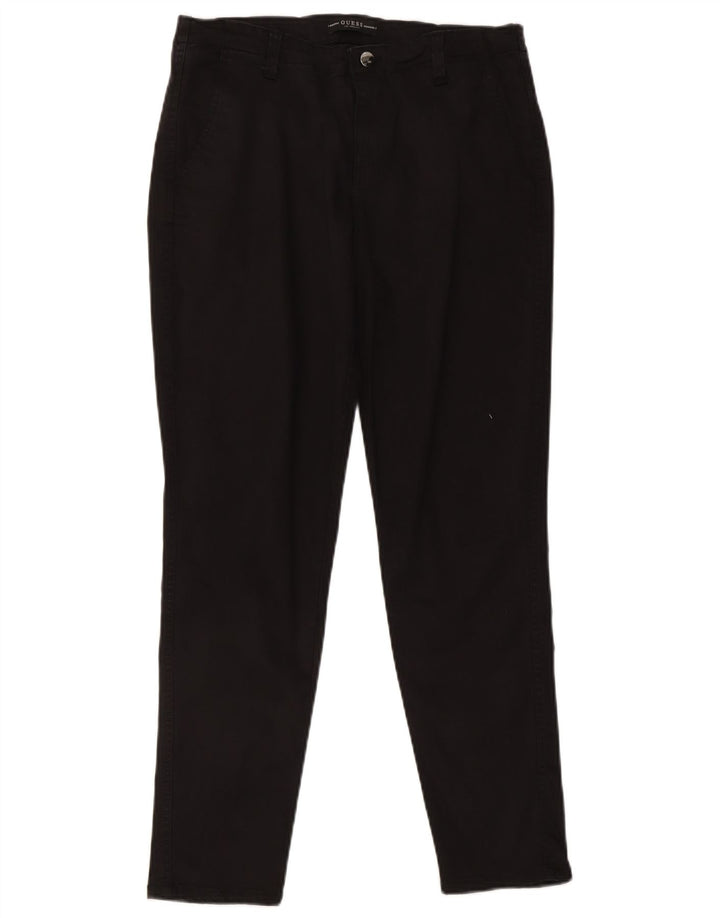 Pantaloni chino slim pentru femei Guess L31 L29 Lyocell negru