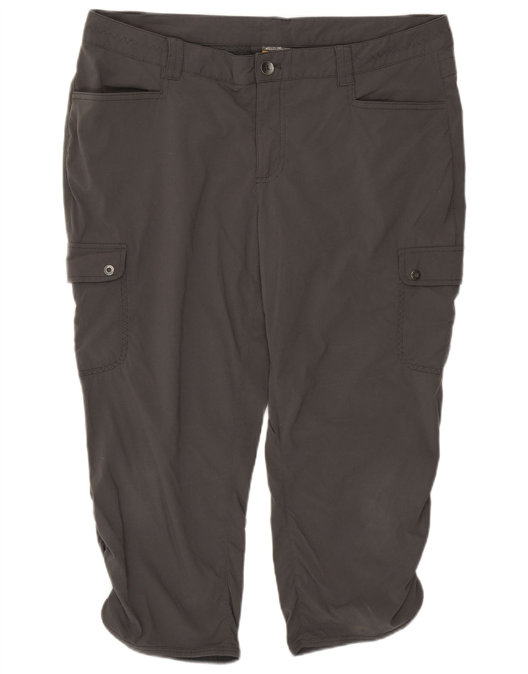 Pantaloni capri cargo pentru femei Eddie Bauer US 14 XL W36 L20 nailon gri