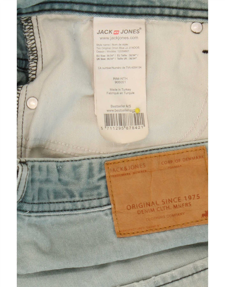Blugi Jack & Jones Tim Slim pentru bărbați W36 L34 Bumbac albastru
