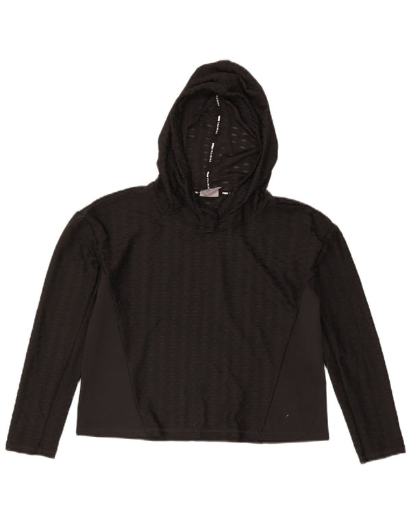 Jumper Puma Training Crop Hoodie pentru femei UK 6 XS Negru Argyle/Diamond