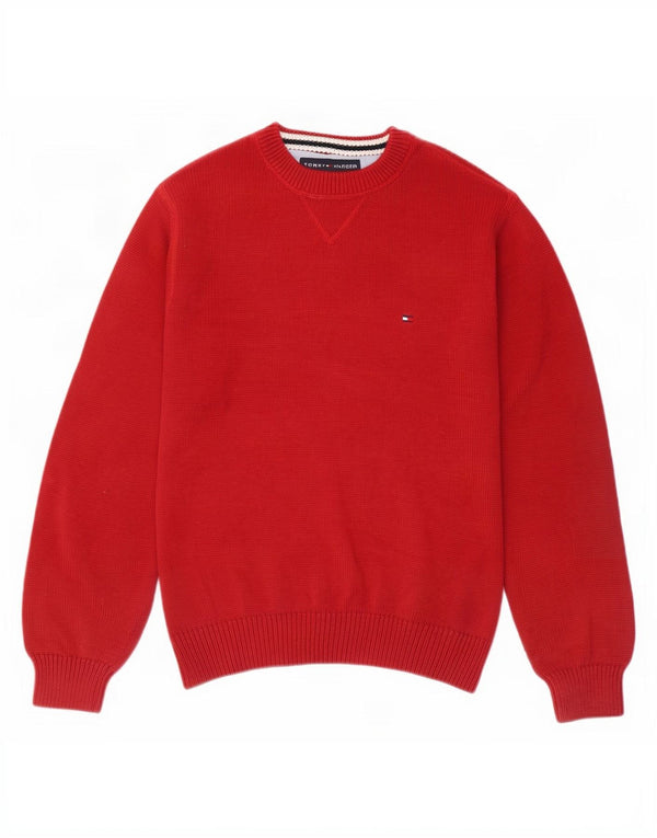 Pulover Tommy Hilfiger pentru bărbați, cu gât roșu, bumbac XS