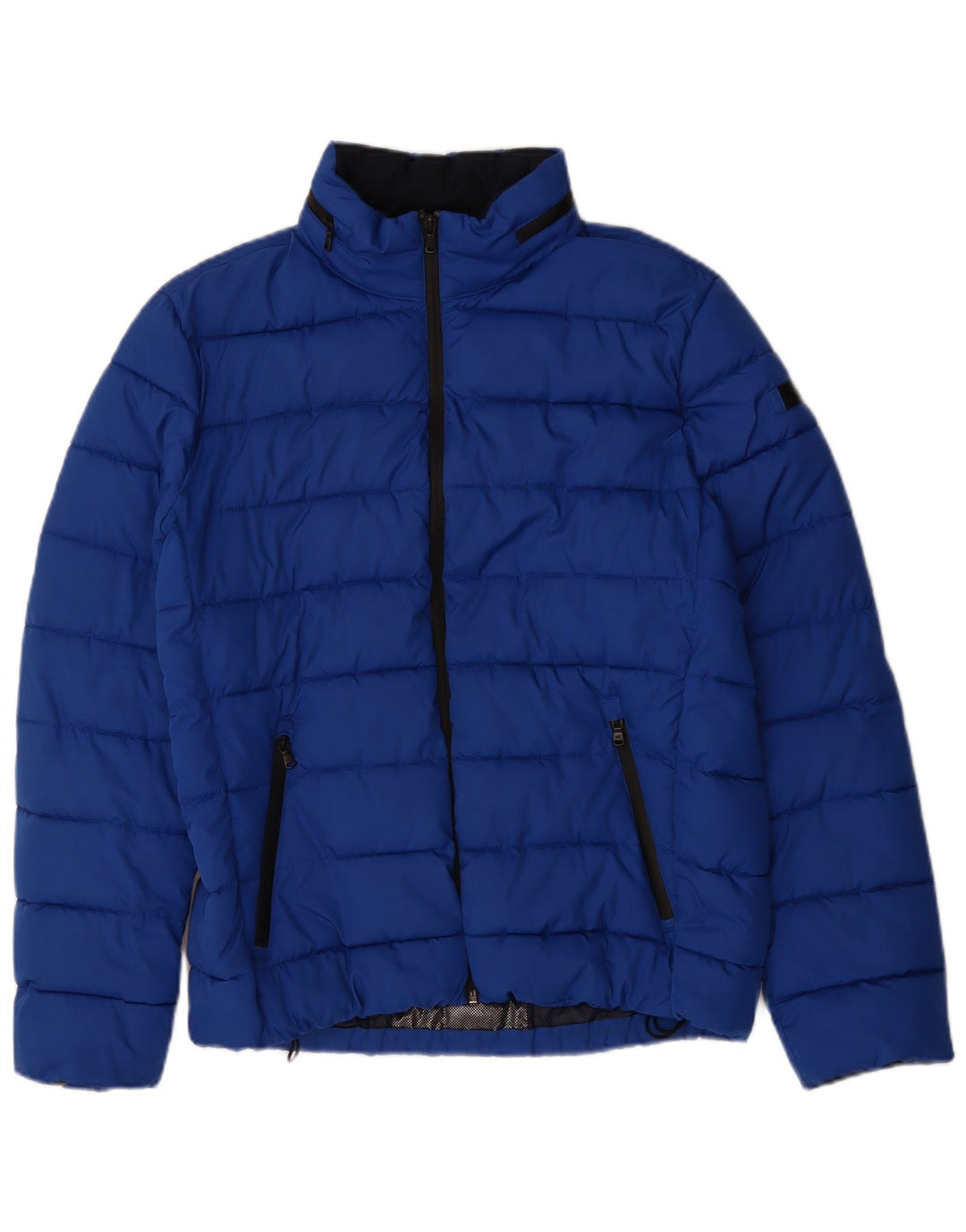MICHAEL KORS Mens Padded Jacket UK 38 Medium Blue Polyester