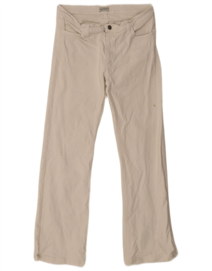 Blugi Bootcut pentru bărbați Guess W34 L28 alb catifelat