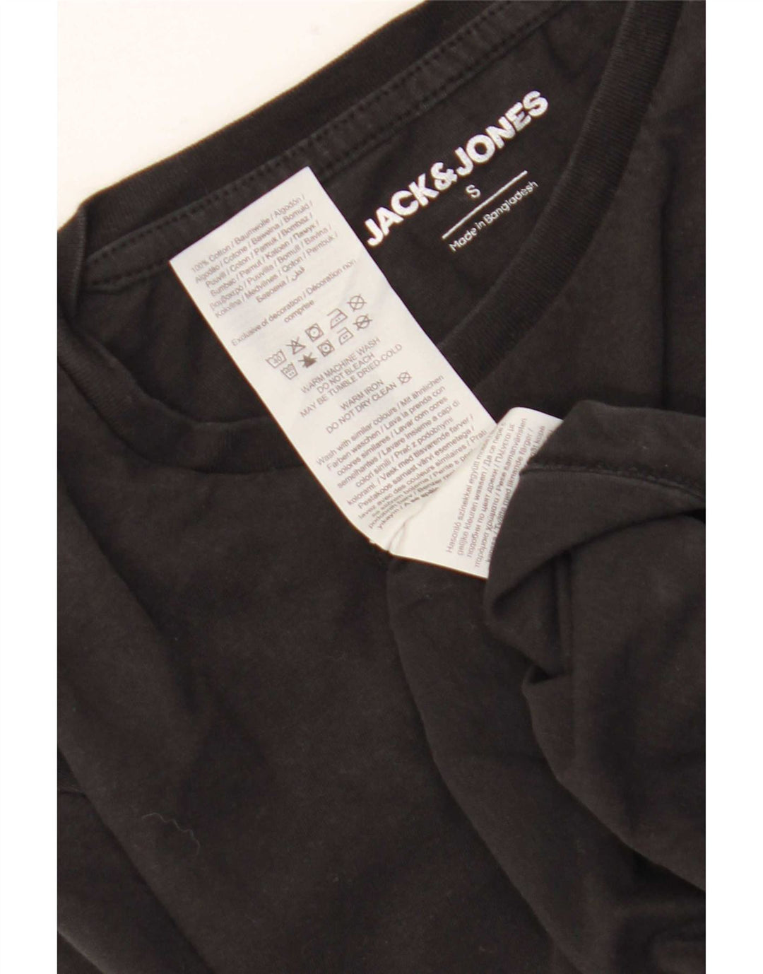Tricou Jack & Jones pentru bărbați Top mic bumbac negru