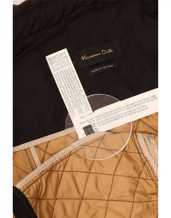 Jachetă matlasată Massimo Dutti pentru femei UK 14 Poliester mediu negru
