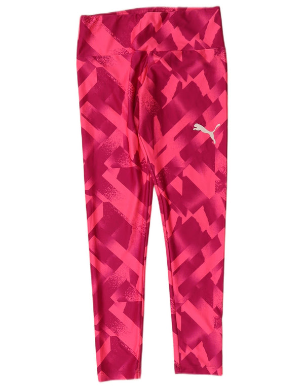 Leggings pentru femei Puma UK 12 Medium Pink Geometric