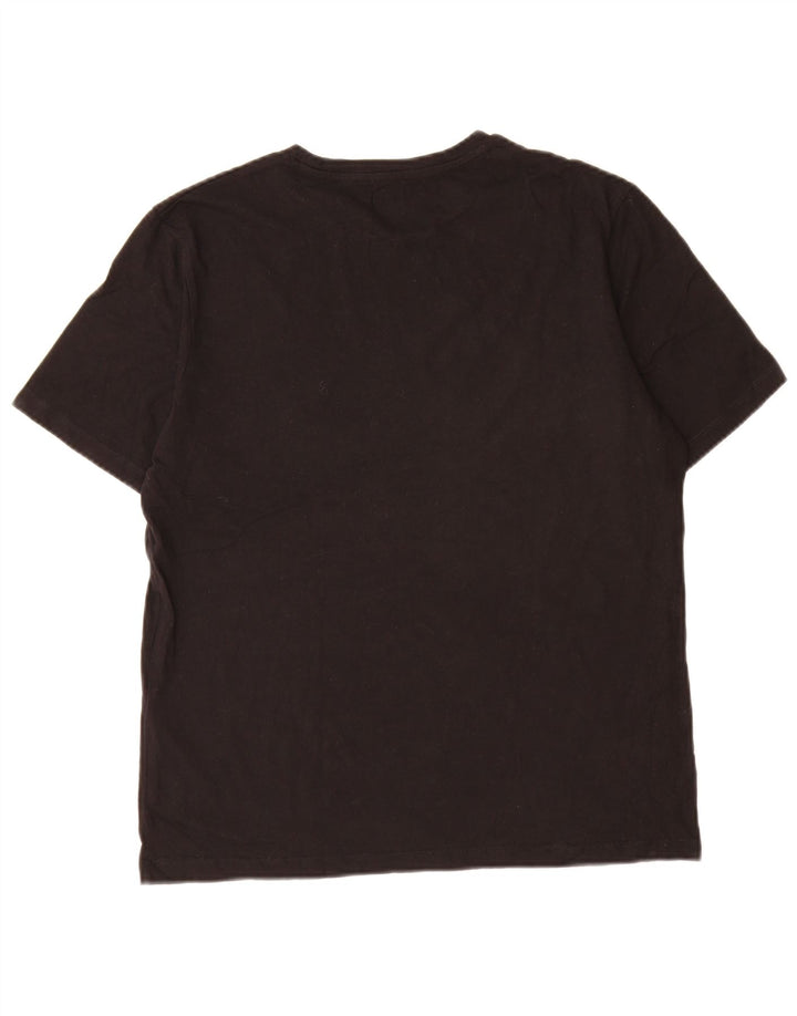 Tricou cu grafic Jack & Jones pentru bărbați Top mediu din bumbac negru