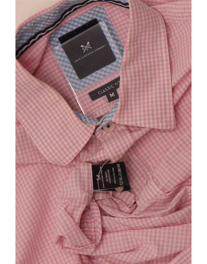 Crew Clothing Cămașă clasică pentru bărbați, bumbac vichy, roz mediu