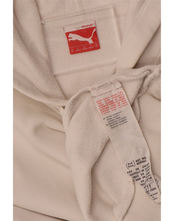 Pulover PUMA pentru bărbați, bumbac alb mediu