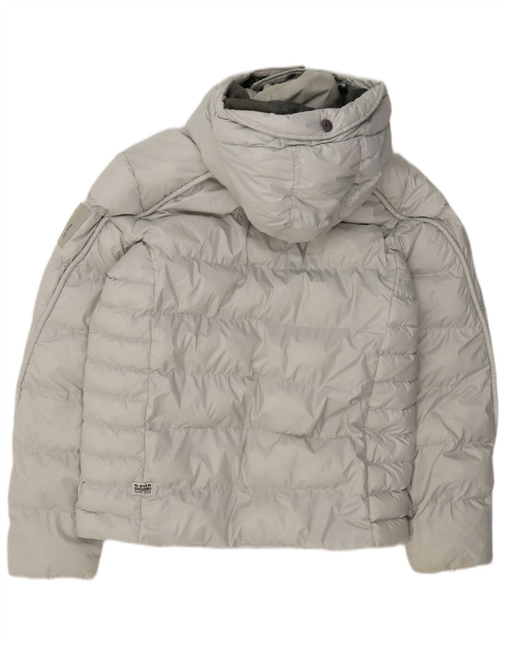 Jachetă căptușită cu glugă pentru bărbați G-STAR UK 38 Poliester mediu gri