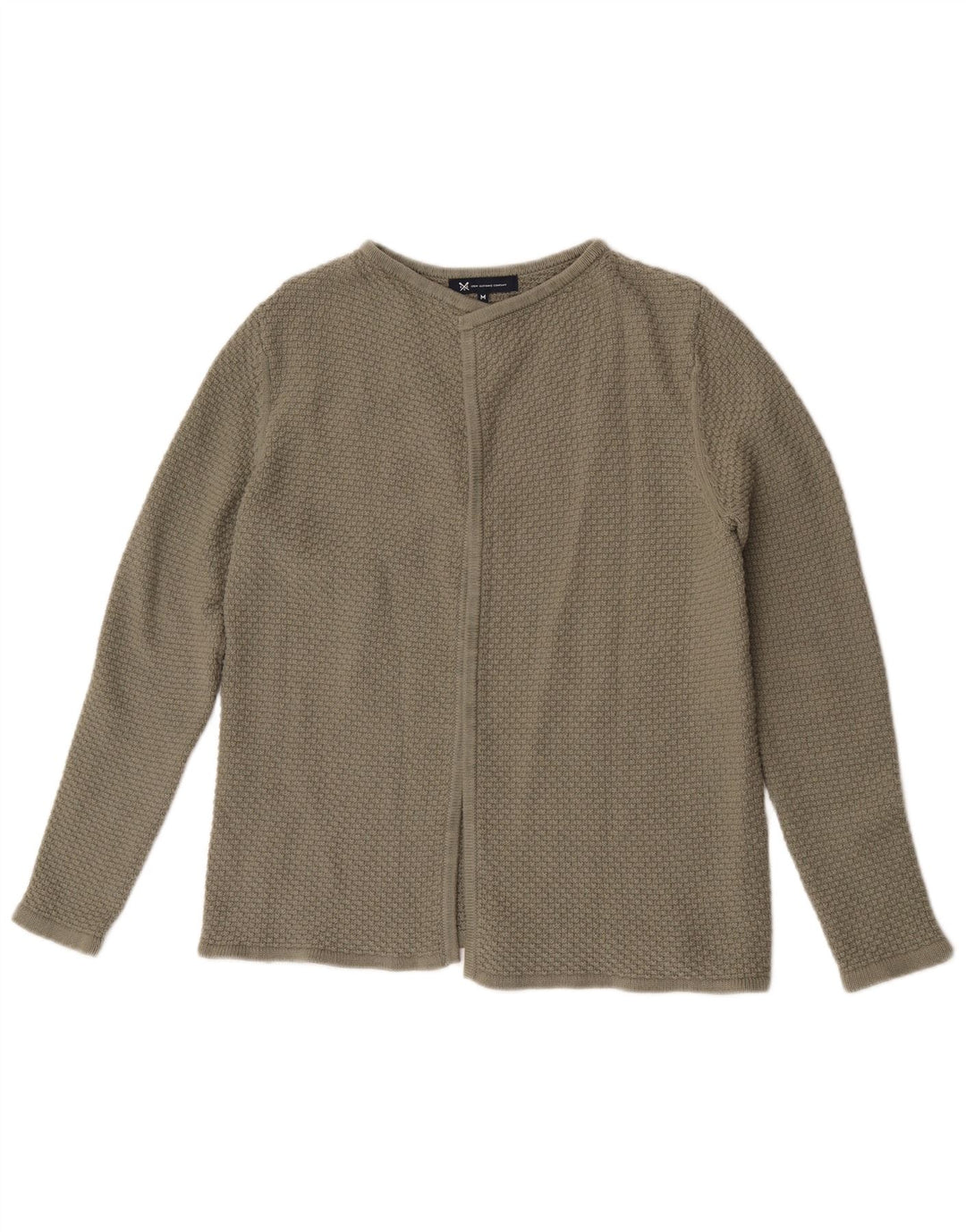 Crew Clothing Pulover cardigan deschis pentru femei UK 14 Bumbac verde mediu